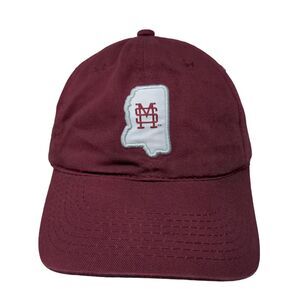 SCA Men's Slideback Hat Red OSFA Embroidered Mississippi State University Logo